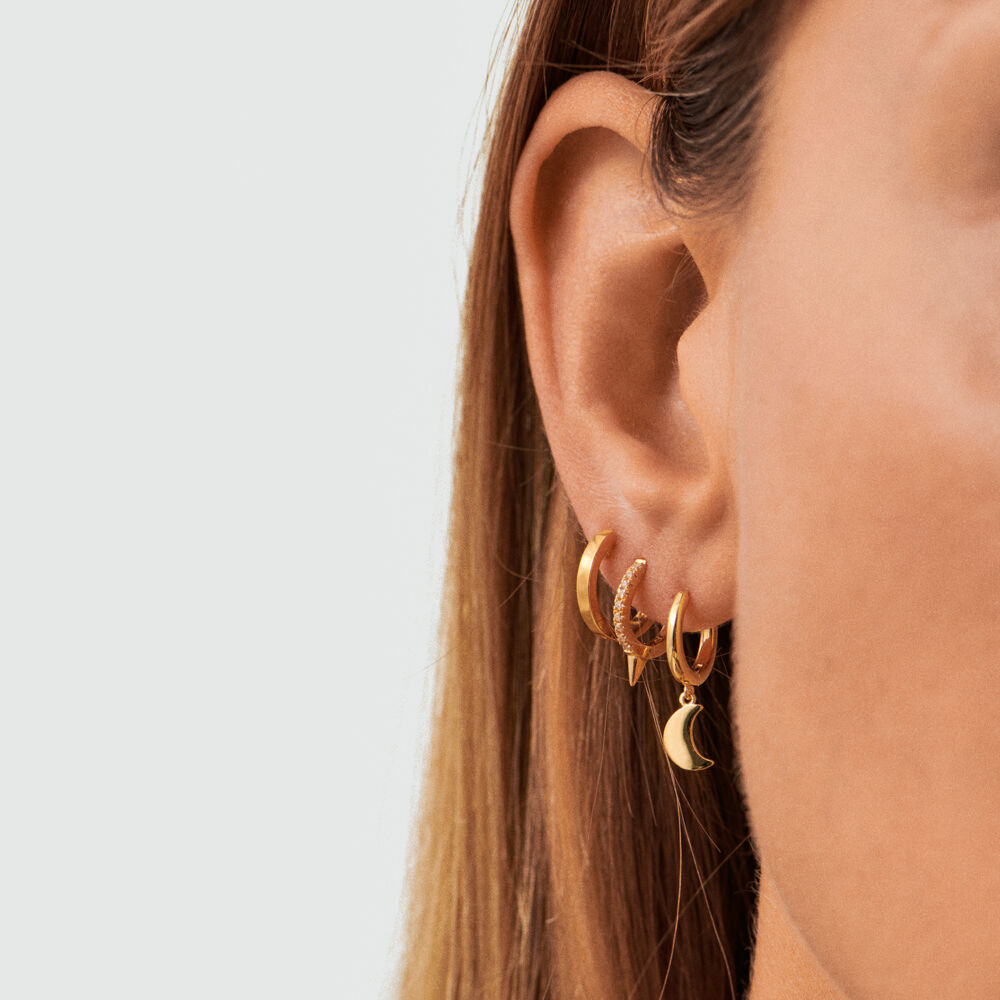 Piercing criolla PICBRIL - Cristal / Dorado - Piercings  | Agatha