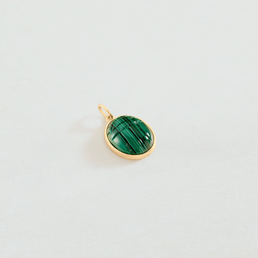 Colgante ESCARABAJO MALAQUITA - Verde / Dorado - Sin piedra  | Agatha