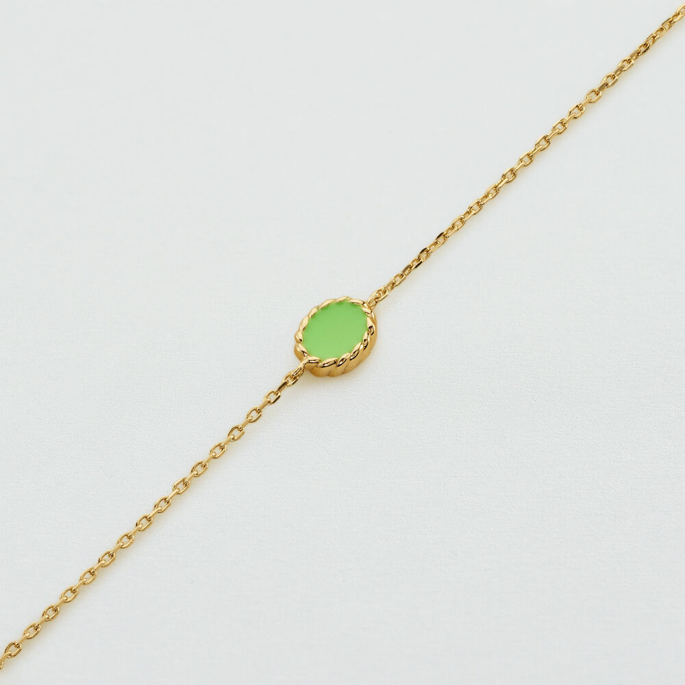 Pulsera de cadena ATMA - Onyx/ verde - Pulsera de cadena  | Agatha