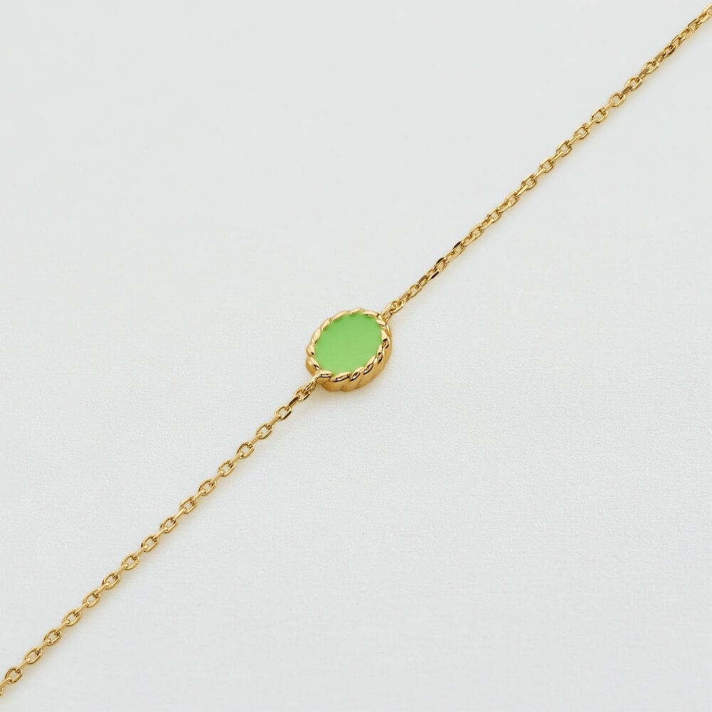 Pulsera de cadena ATMA - Onyx/ verde - Pulsera de cadena  | Agatha