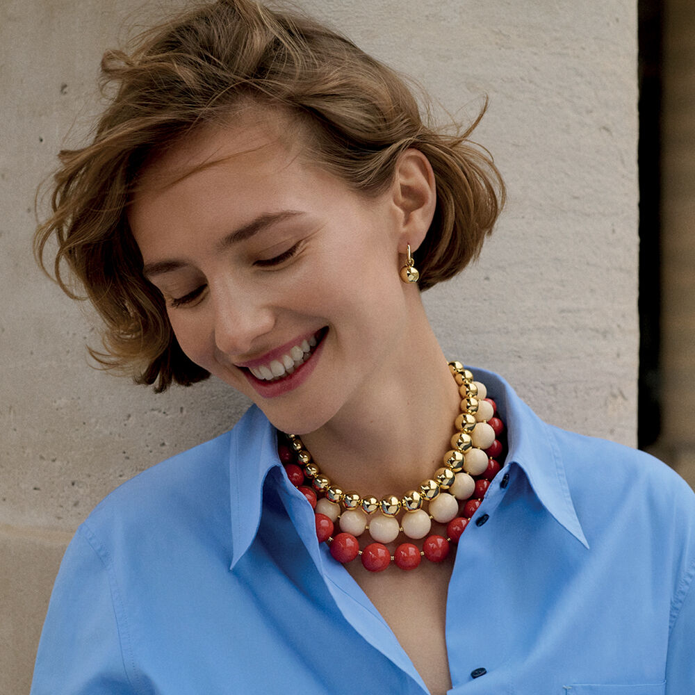 Collar corto PALAIS ROYAL - Marfil / Oro - Collar corto  | Agatha