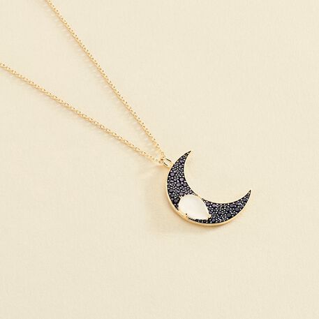 Collar midi CREPUSCULE - Azul / Oro - Collares  | Agatha
