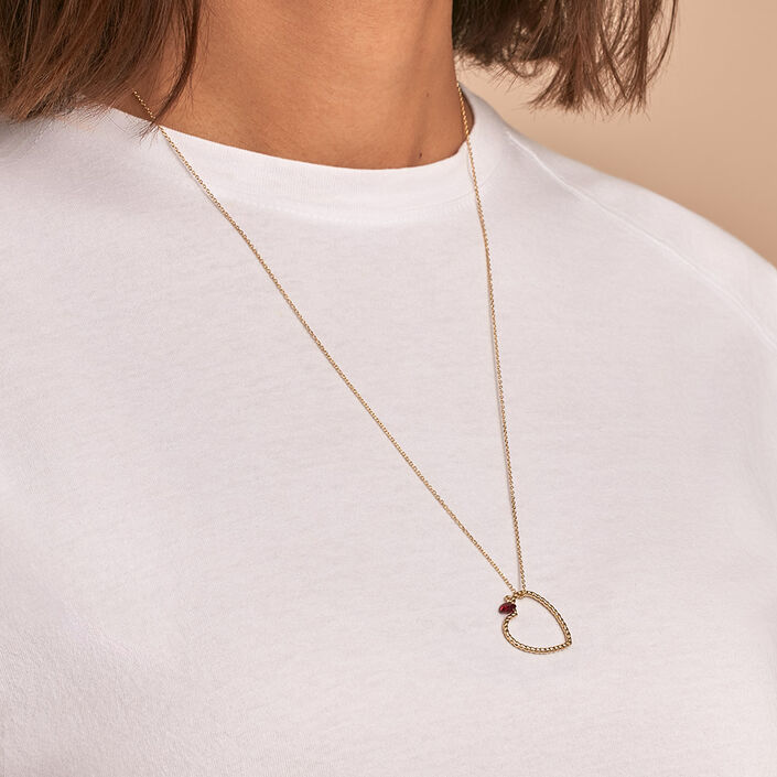 Collar midi BEGUIN - Rojo / Oro - Collares  | Agatha