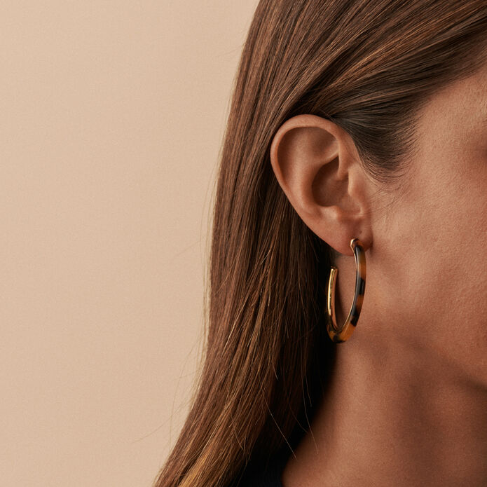 Criollas BOUCLE - Concha / Dorado - Pendientes  | Agatha
