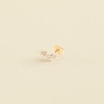 Piercing mini TRIOFLOR - Cristal / Dorado - Piercings  | Agatha