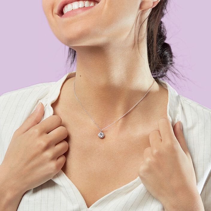 Collar corto IMPERIAL - Cristal / Plateado - Collares  | Agatha