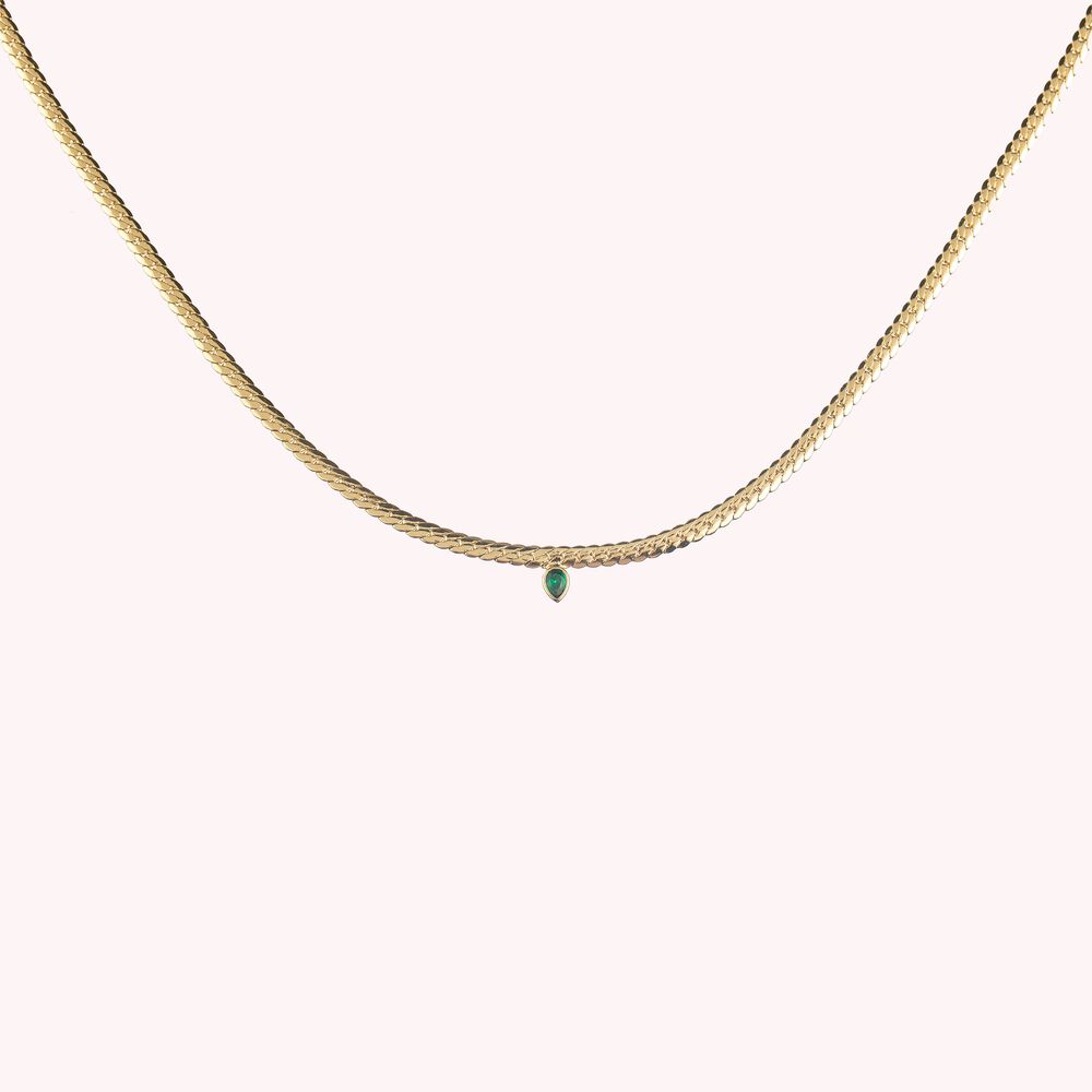 Collar corto NEITH - Verde / Dorado - Collares  | Agatha