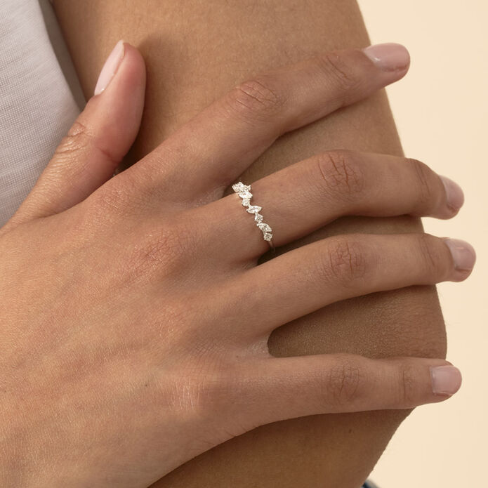 Anillo fino PLEIADES - Cristal / Plateado - Anillos  | Agatha