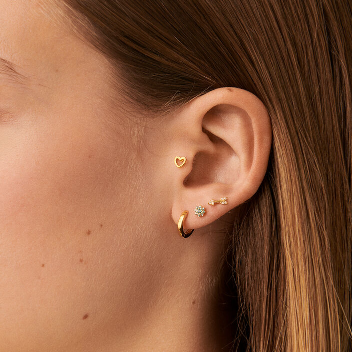 Piercing mini FLEURIE - Turquesa / Oro - Piercings  | Agatha