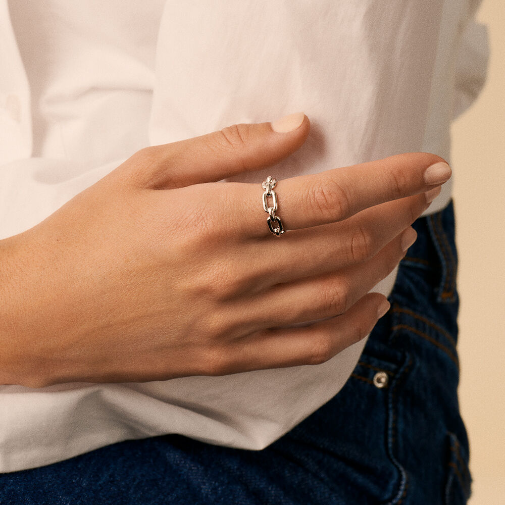 Anillos ajustables plata deals