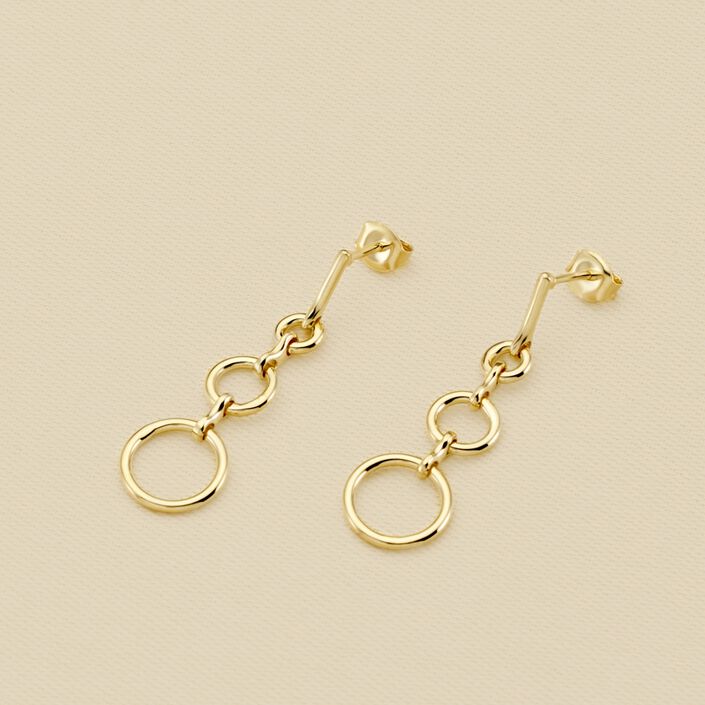 Pendientes largos PHILRING - Dorado - Pendientes  | Agatha