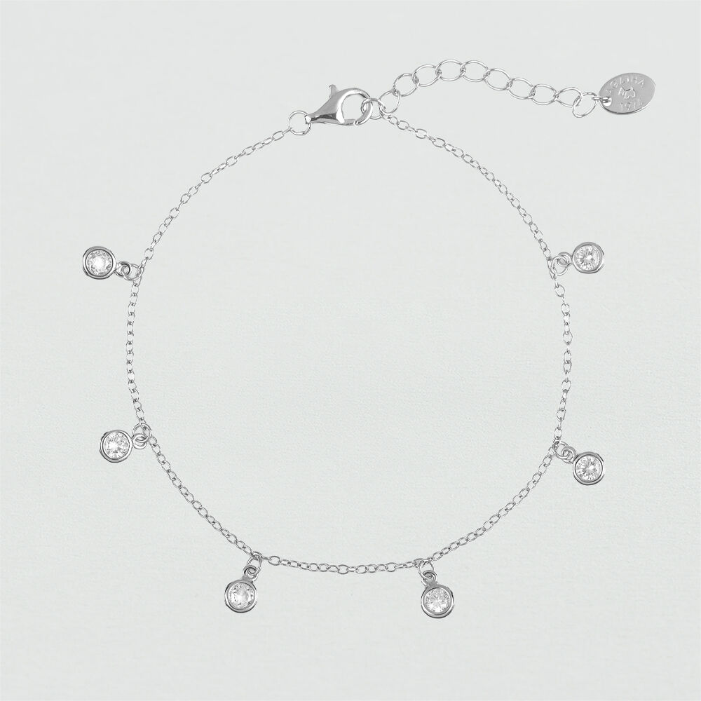 Pulsera de cadena BRILHO - Cristal / Plateado - Pulsera de cadena  | Agatha