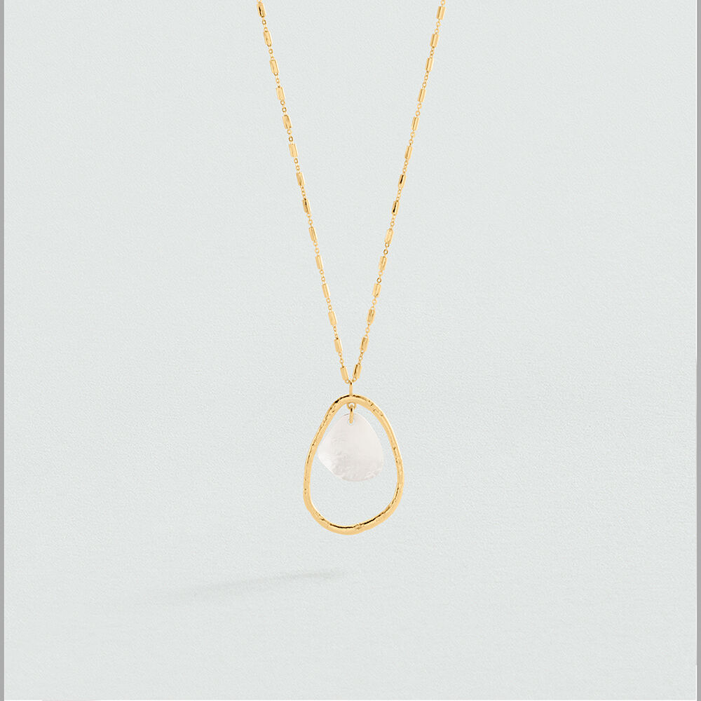 Collar midi CALMA - Blanco / Oro - Collares  | Agatha