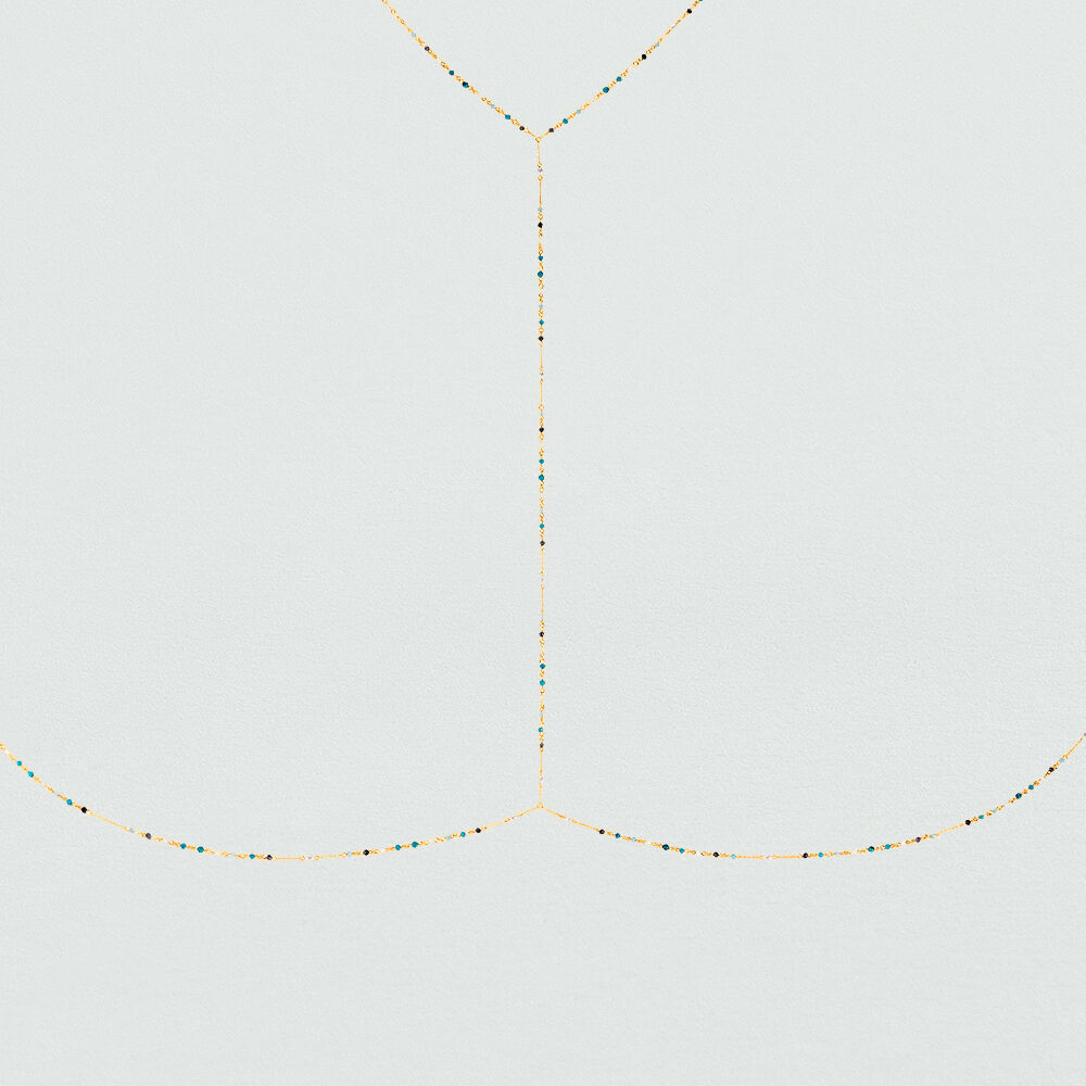 Collar largo SEDUCTION - Azul / Oro - Collar largo  | Agatha