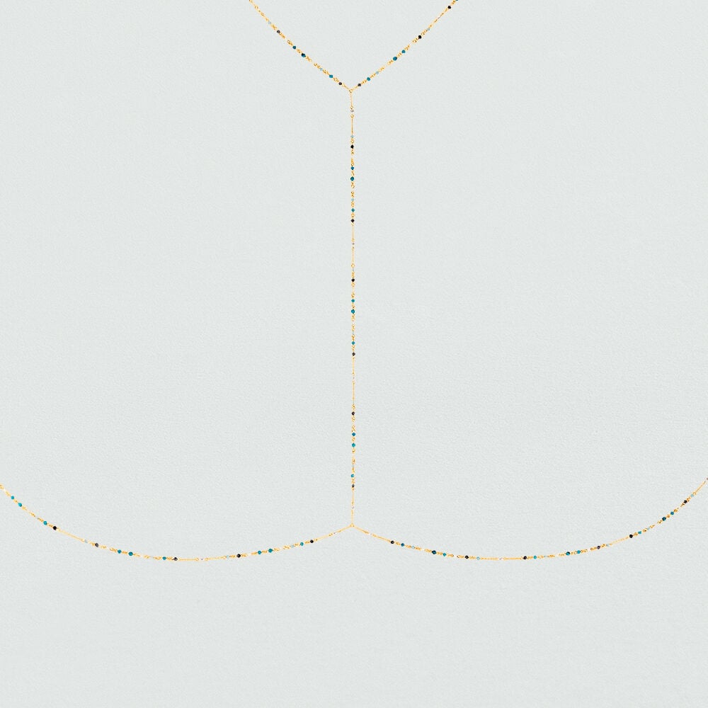 Collar largo SEDUCTION - Azul / Oro - Collar largo  | Agatha
