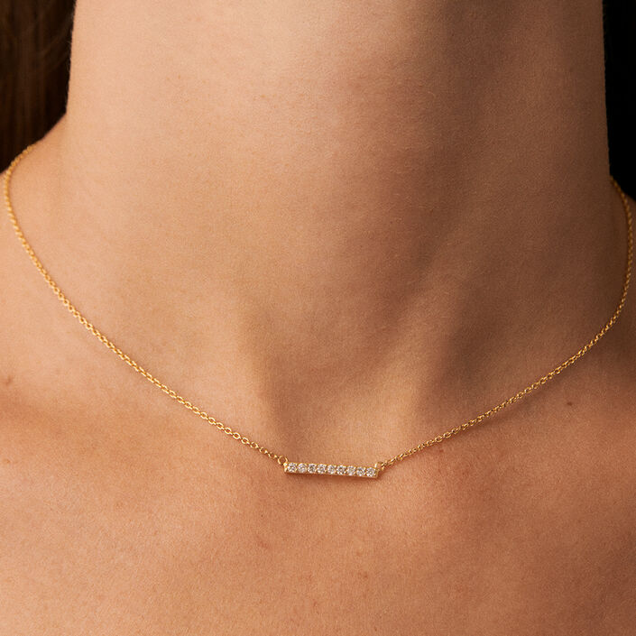 Collar corto BARSHINE - Cristal / Dorado - Collares  | Agatha