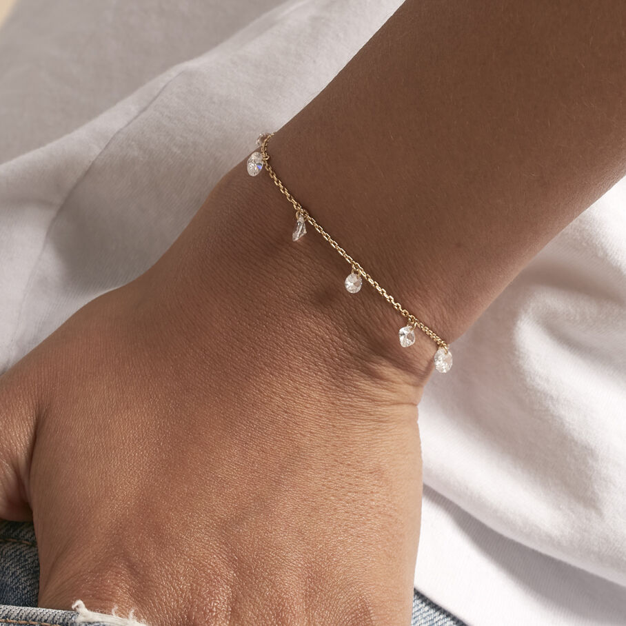 Pulsera de cadena PETILLE - Cristal / Dorado - Pulseras  | Agatha