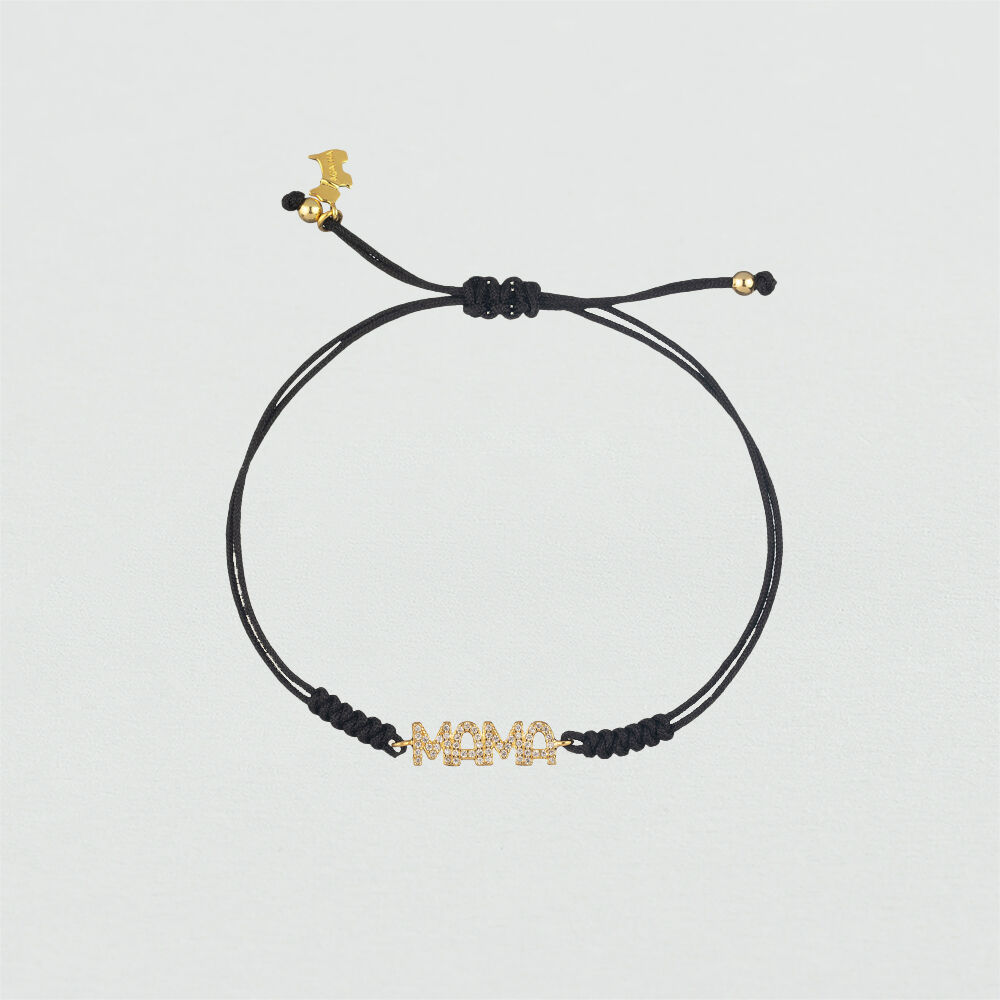 Pulsera con cordón MAMA - Dorado - Pulsera con cordón  | Agatha