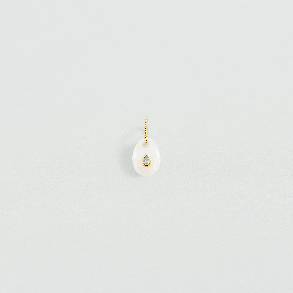 Colgante PIEDRA NATURAL - Blanco piedra de luna - Sin piedra  | Agatha