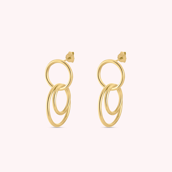 Pendientes largos TELES - Dorado - Pendientes  | Agatha