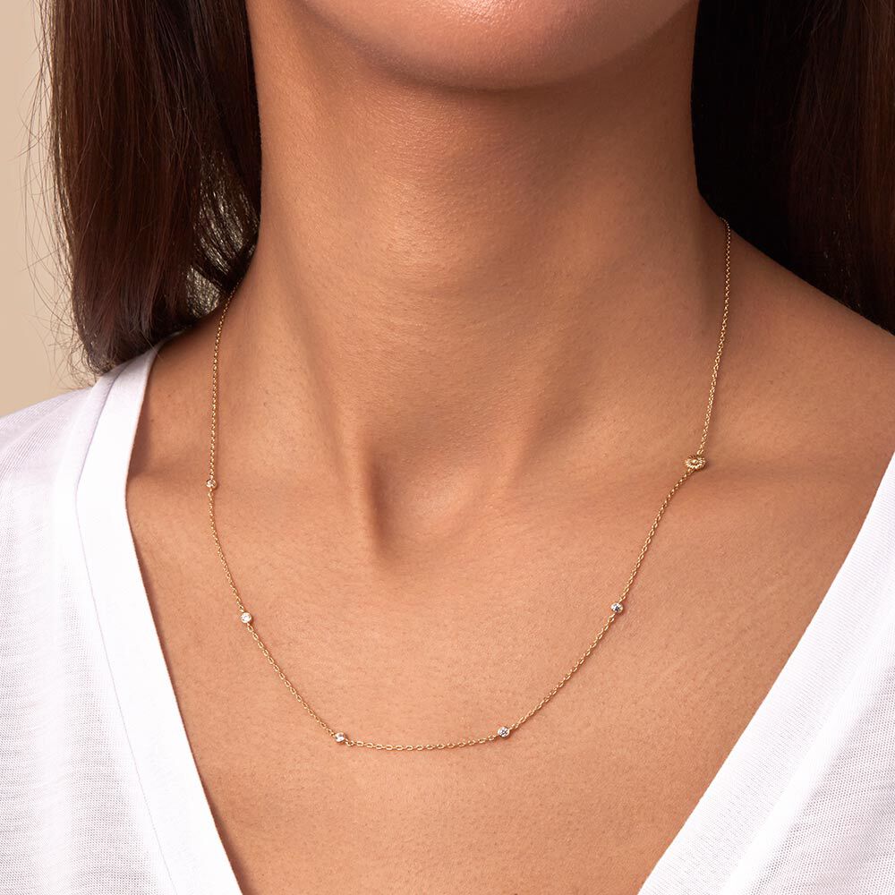 Collar midi ALWAYS - Cristal / Dorado - Collares  | Agatha
