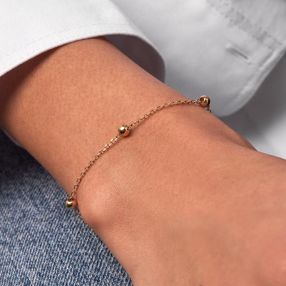 Pulsera de cadena BOLAS - Dorado - Pulsera de cadena  | Agatha