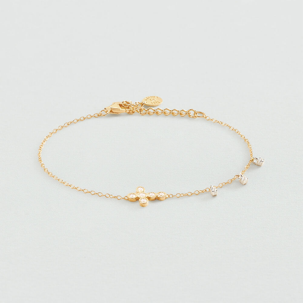 Pulsera de cadena EVA - Cristal / Dorado - Pulsera de cadena  | Agatha