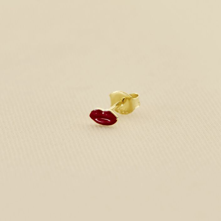 Piercing mini LIPS - Rojo / Oro - Piercings  | Agatha