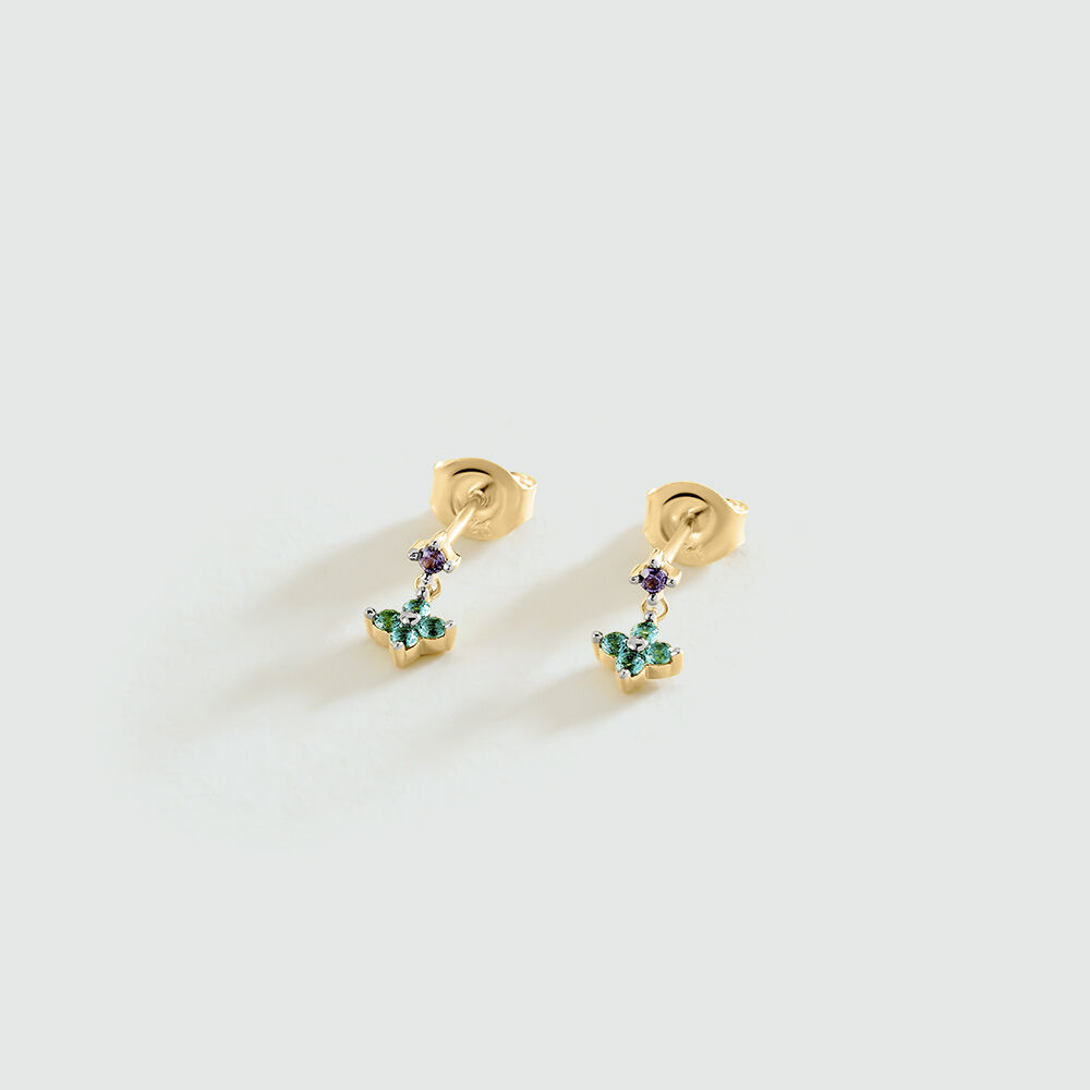 Pendientes cortos BELOVED - Multicolor / Oro - Pendientes cortos  | Agatha