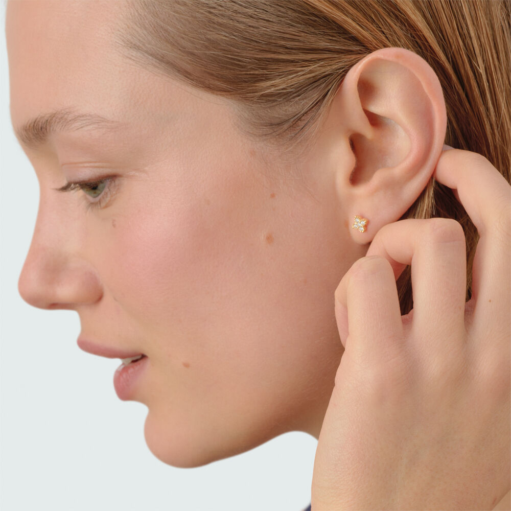 Pendientes cortos BELOVED - Cristal / Dorado - Pendientes cortos  | Agatha