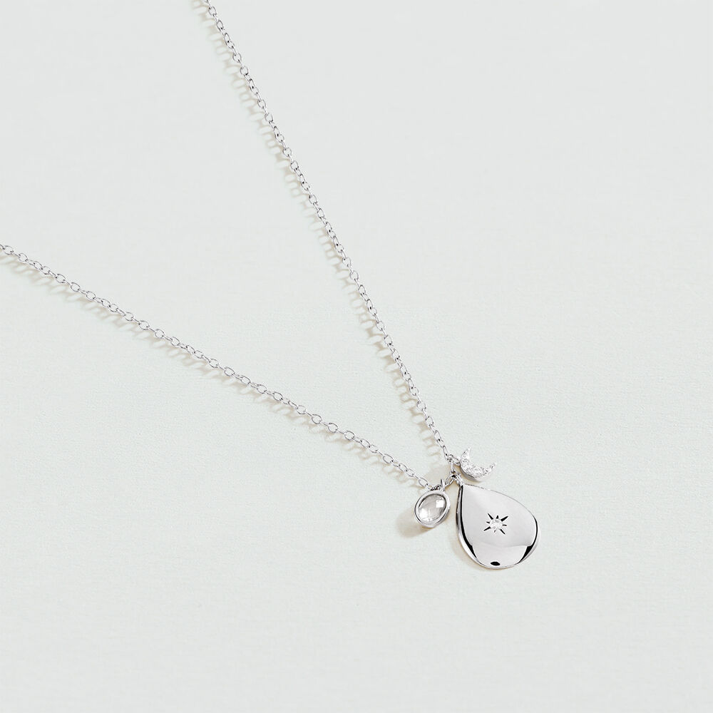 Collar corto LAGRIMAS - Cristal / Plateado - Collares  | Agatha