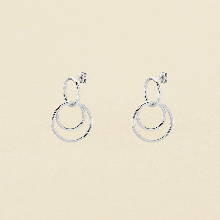 Pendientes largos TELES - Plata - Pendientes  | Agatha