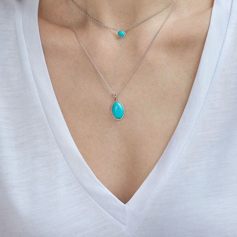Collar midi ALOHA - Turquesa / Plata - Collares  | Agatha