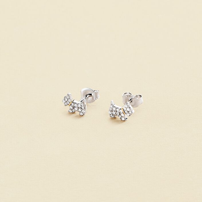 Pendientes cortos MASCOTTE - Plata / Oro - Pendientes  | Agatha