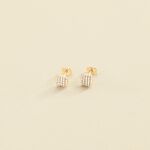 Pendientes cortos GLORIA - Cristal / Dorado - Pendientes  | Agatha