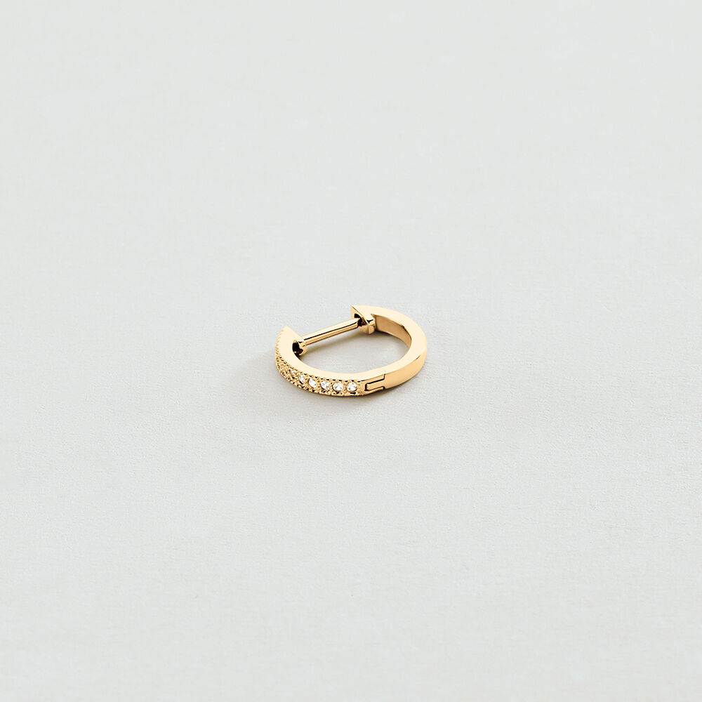 Piercing criolla CRIODIAM - Cristal / Dorado - Piercings  | Agatha