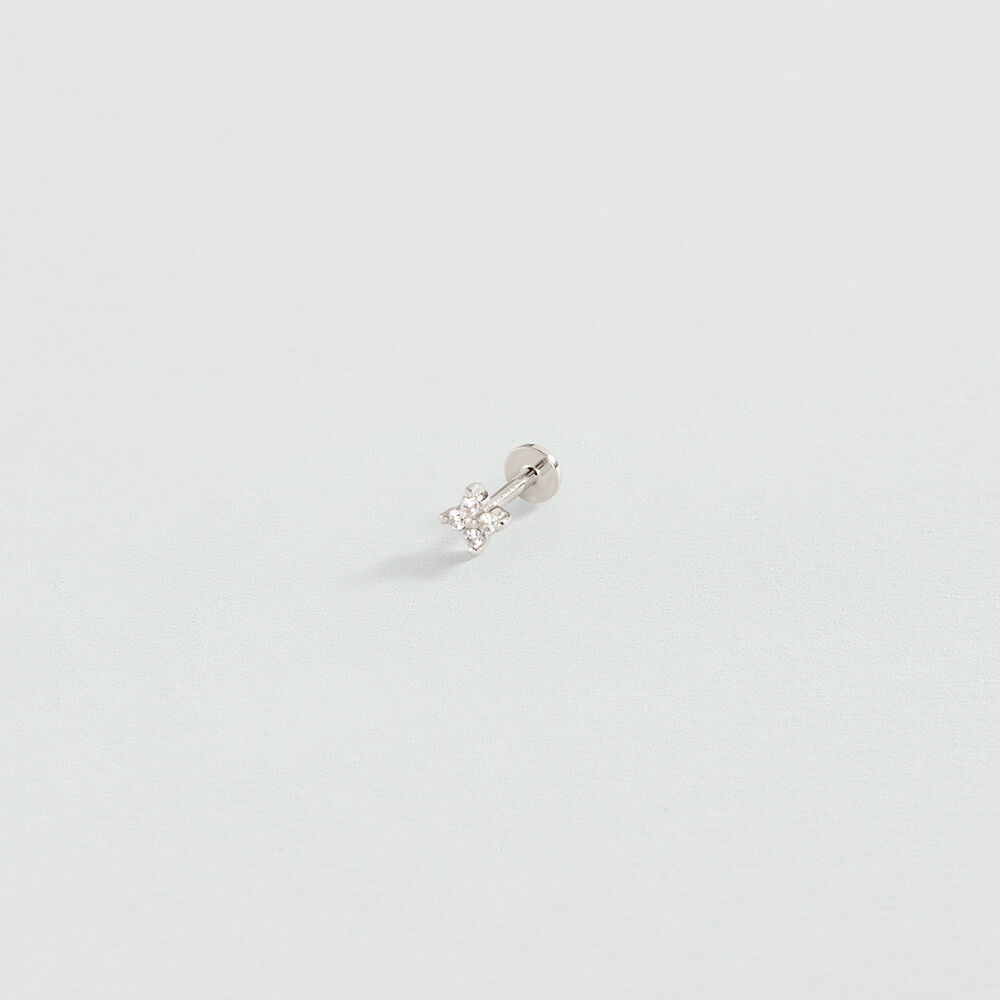 Piercing mini FLOR MIX & MATCH - Cristal / Plateado - Piercings  | Agatha