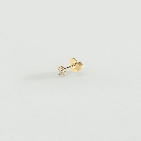Piercing mini FLOR6 - Cristal / Dorado - Piercings  | Agatha