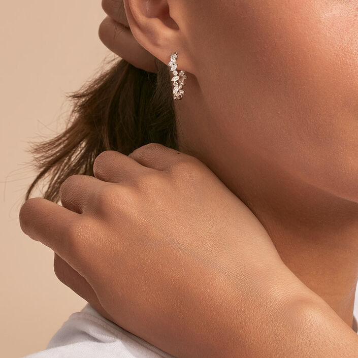 Pendientes largos PLEIADES - Cristal / Plateado - Pendientes  | Agatha