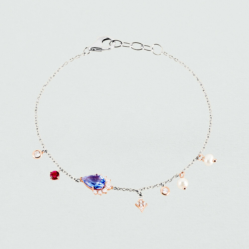 Pulsera de cadena ASTRE - Lavanda / Plata - Pulsera de cadena  | Agatha