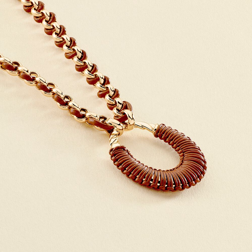 Collar largo TWIGGY - oro / camello - Collares  | Agatha