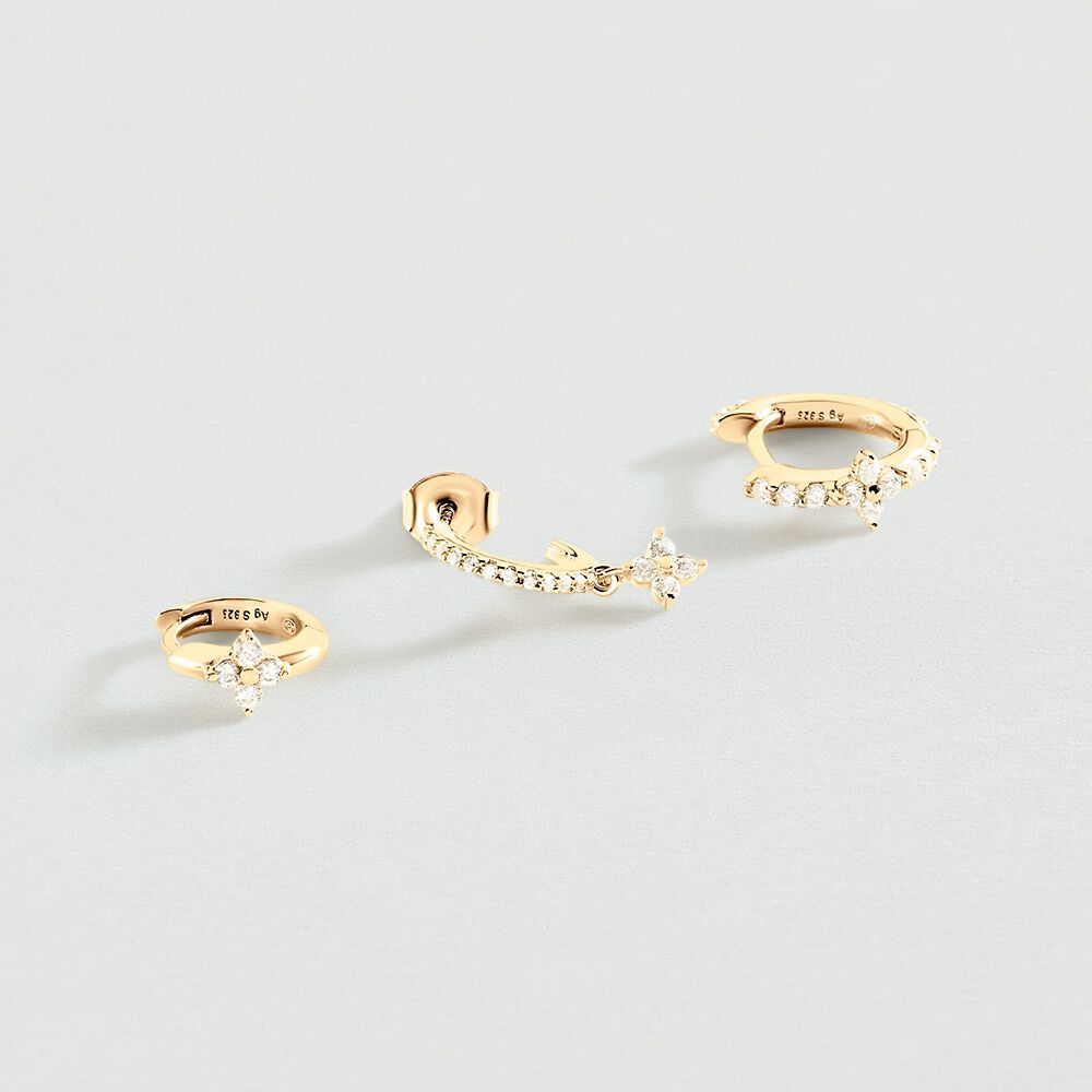 Piercing criolla MIX& MATCH - Cristal / Dorado - Pendientes de fantasía  | Agatha