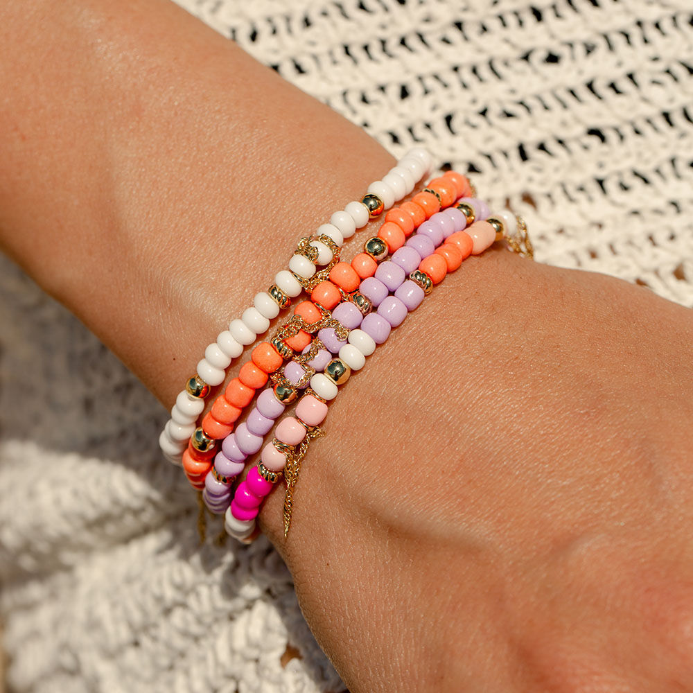 Pulsera de cadena RODEO - Malva / Dorado - Pulsera de cadena  | Agatha