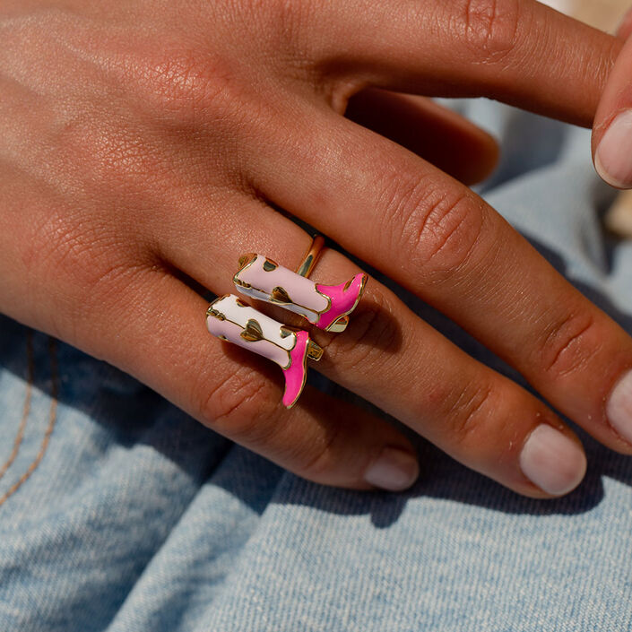 Anillo ajustable RODEO - Rosa / Oro - Anillos  | Agatha