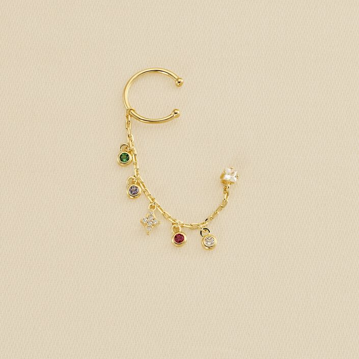 Ear cuff MIX & MATCH - Multicolor / Oro - Piercings  | Agatha