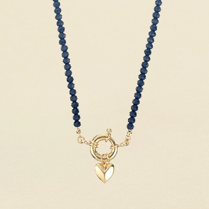 Collar corto GAYNOR - Azul / Oro - Collares  | Agatha