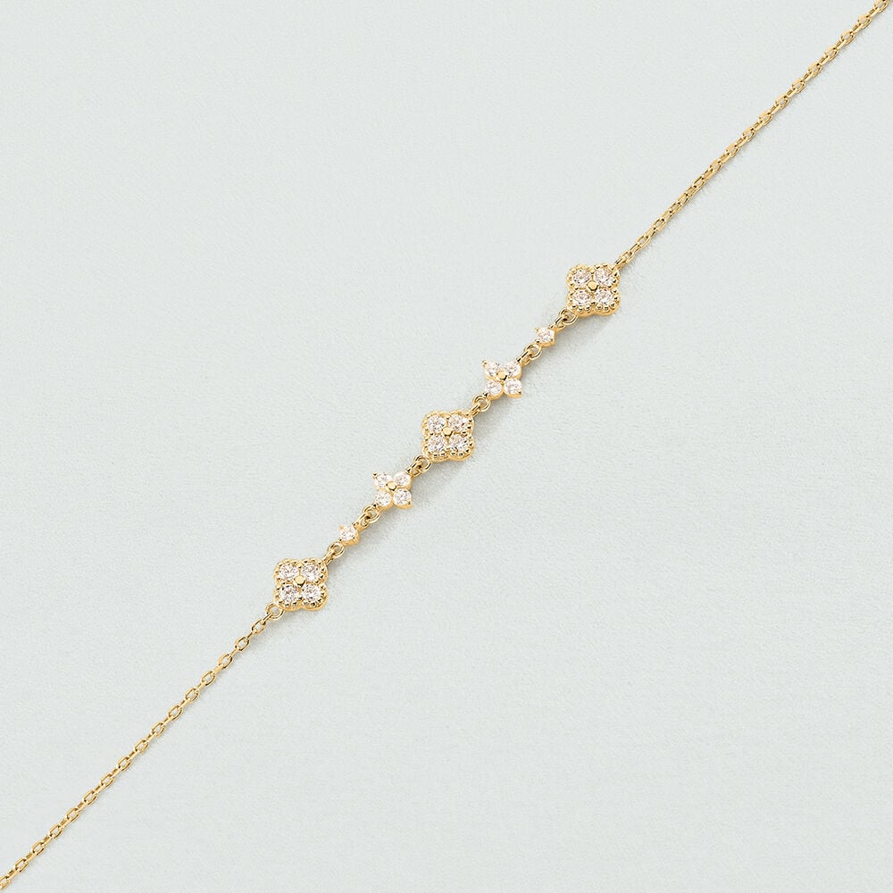 Pulsera de cadena BELOVED - Cristal / Dorado - Pulsera de cadena  | Agatha