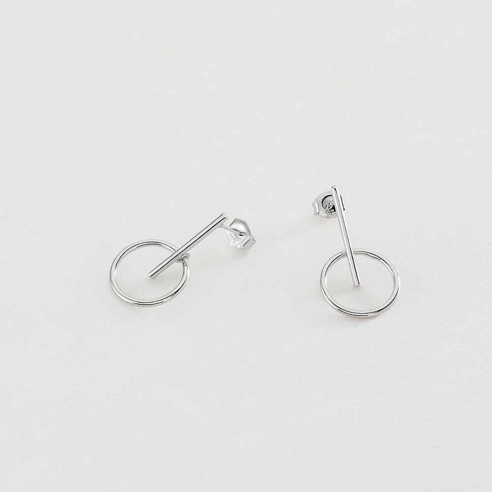 Pendientes largos PHILRING - Plata - Pendientes de boda  | Agatha