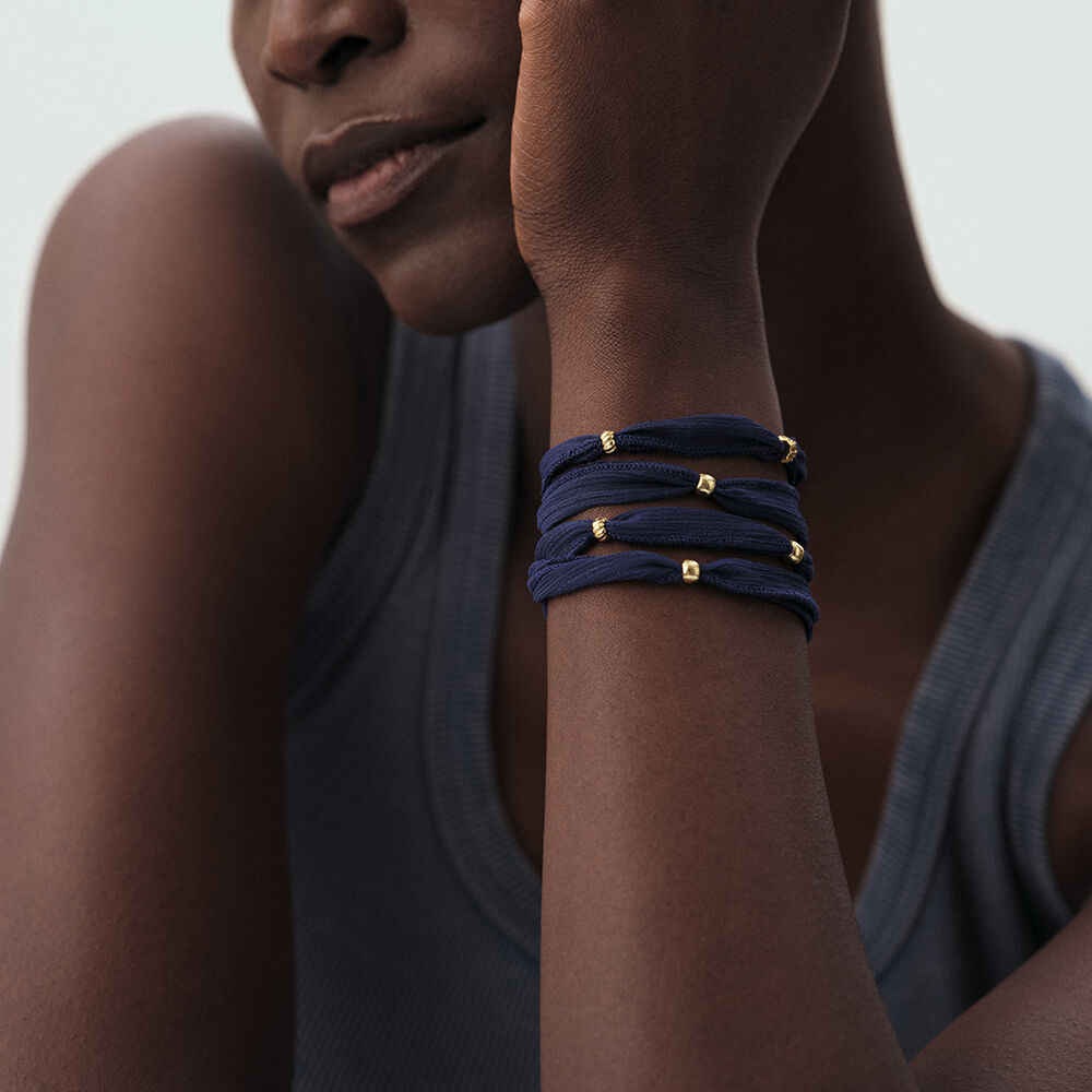 Pulsera con cordón ILIOS - Azul Marino - Pulsera con cordón  | Agatha