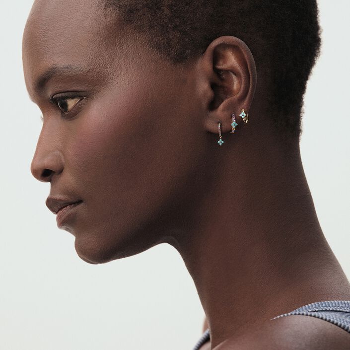 Piercing criolla MIX& MATCH - Multicolor / Oro - Piercings  | Agatha